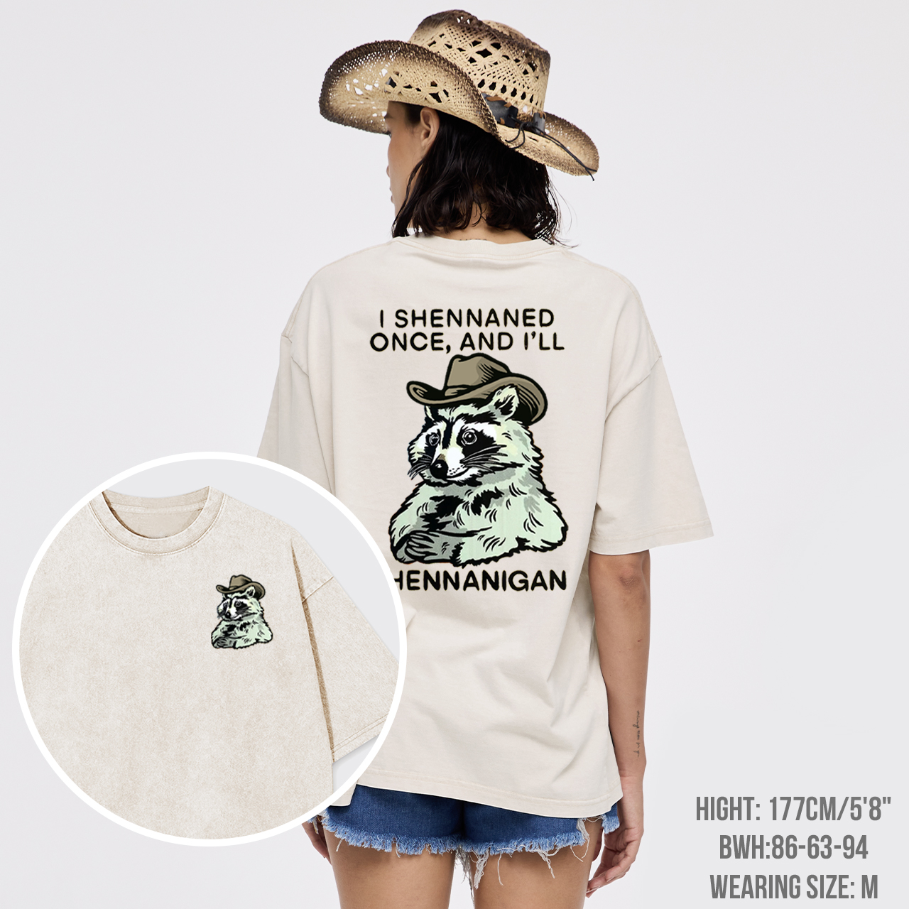 Shenanigan Trash Raccoon Sarcastic Garment-dye Tees