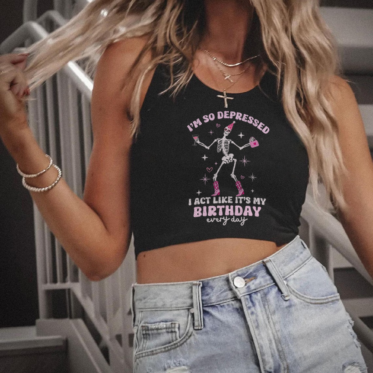 I'm So Depressed Music Tank Top