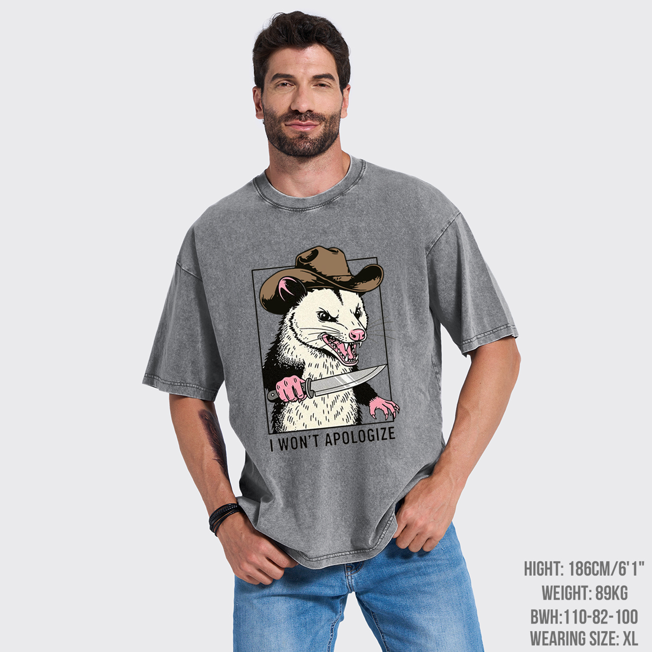 Sarcastic Opossum I Won't Apologize Garment-dye Tees