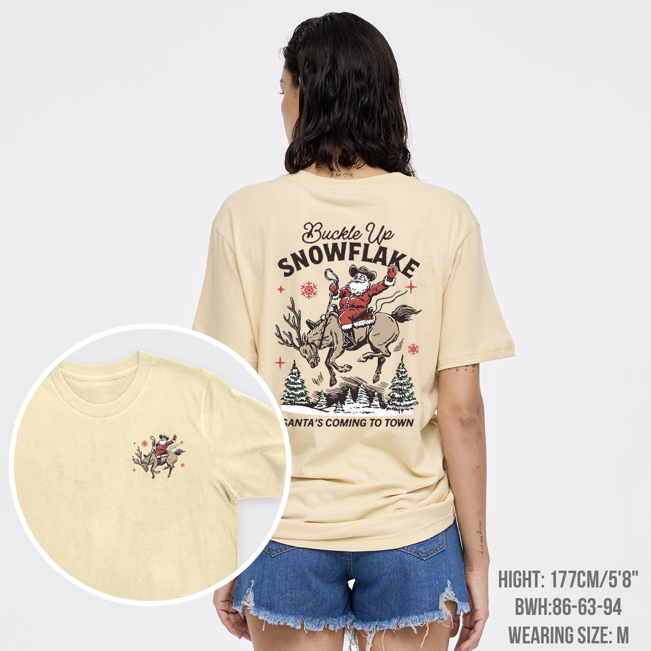 Retro Christmas Cowboy Santa T-Shirts