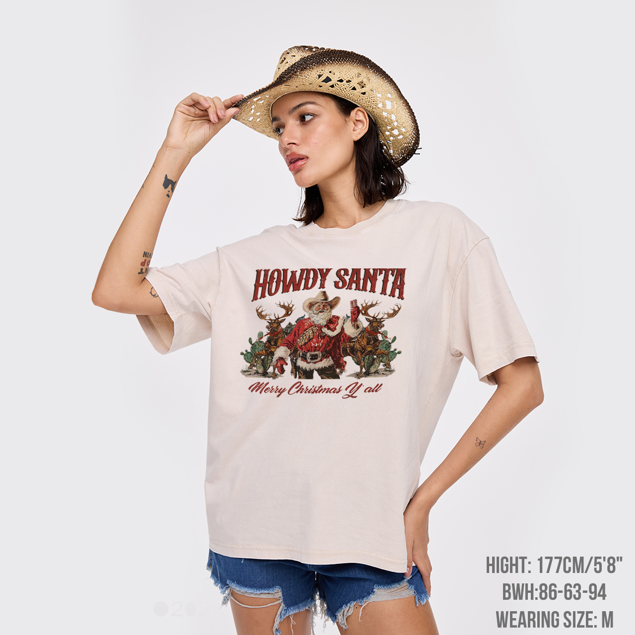 Merry Christmas Y'all Garment-dye Tees