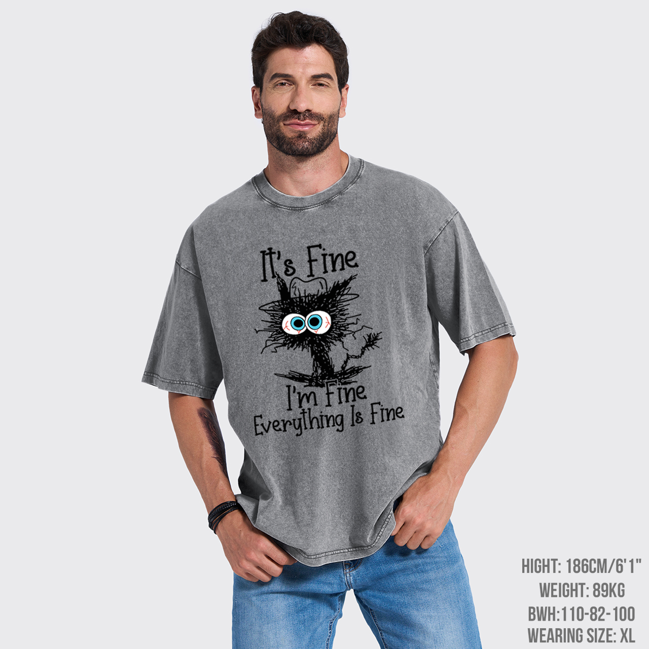 It's Fine I'm Fine Everything Is Fine Garment-dye Tees