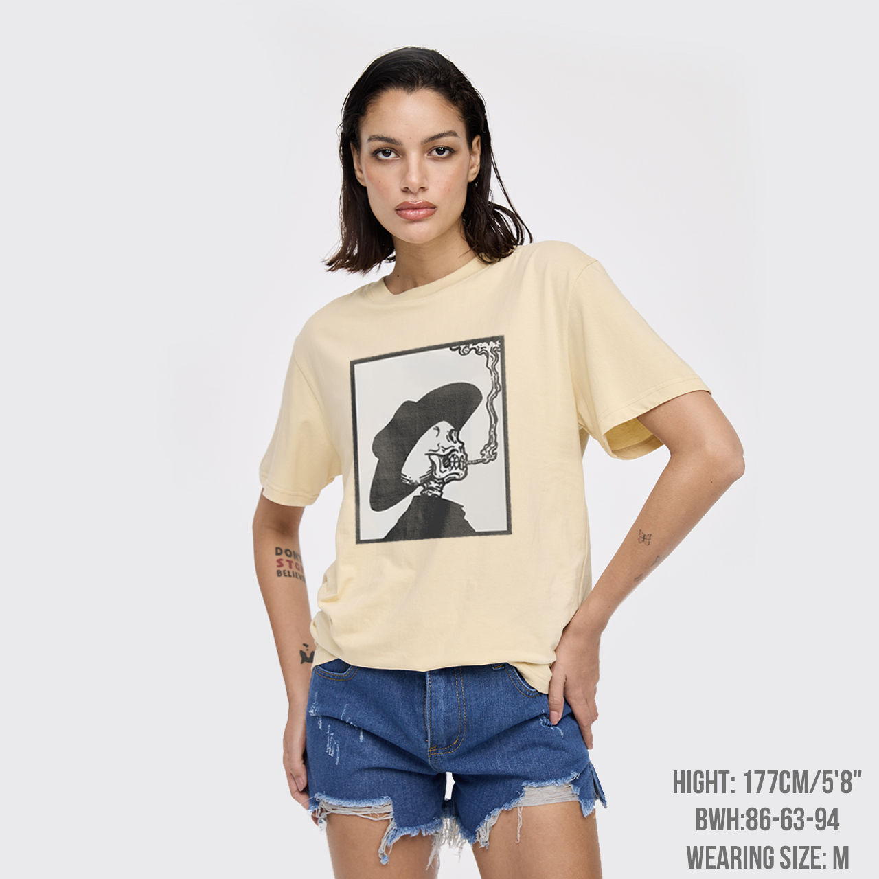 Smoking Cowboy Skeleton T-Shirts