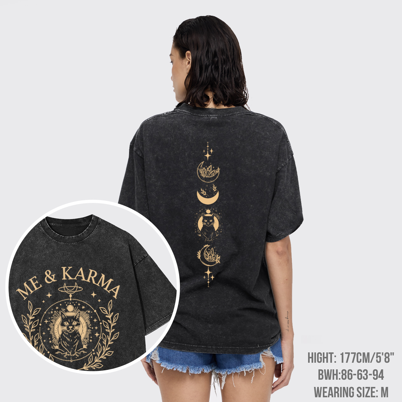 Music Black Cat Garment-dye Tees