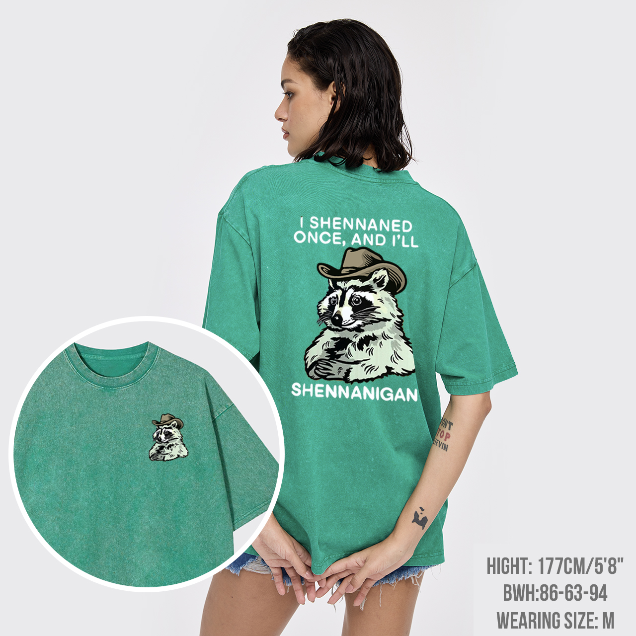 Shenanigan Trash Raccoon Sarcastic Garment-dye Tees