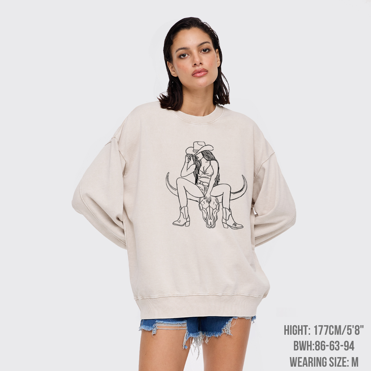 Western Rad Cowgirl Washed Sweatshirts