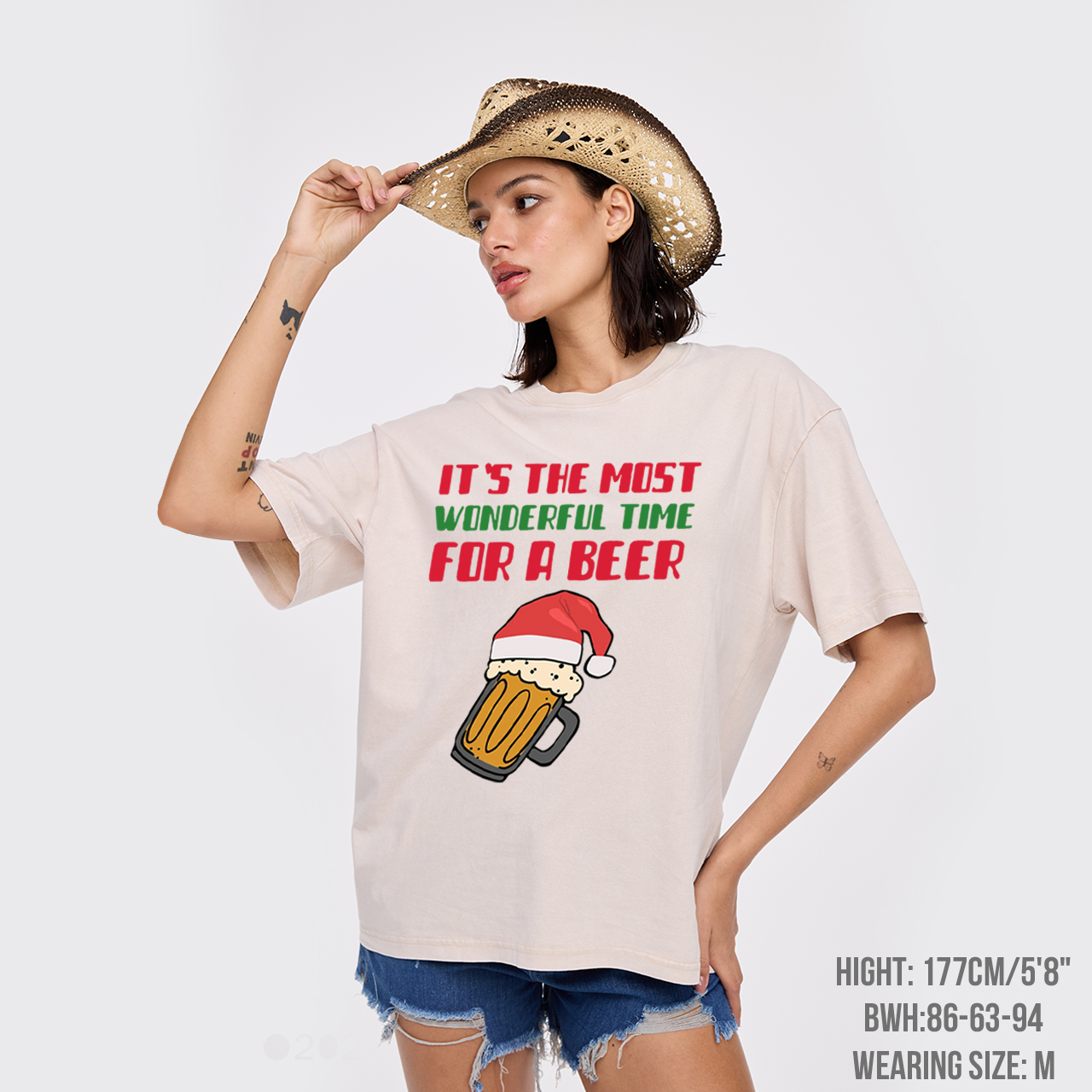 It's The Most Wonderful Time For A Beer Funny Christmas Garment-dye Tees