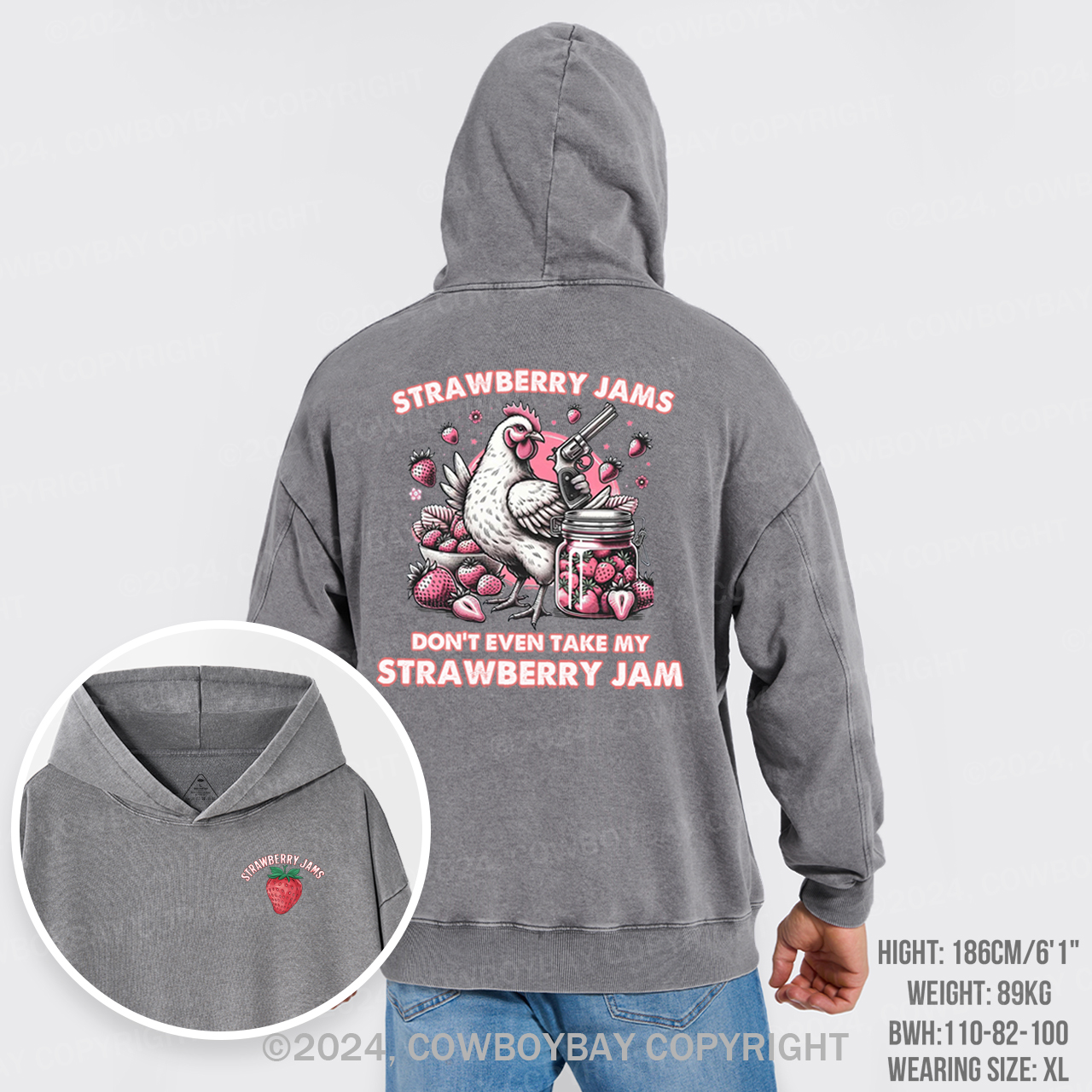 Don't Even Take My Strawberry Jam Garment-Dye Hoodies
