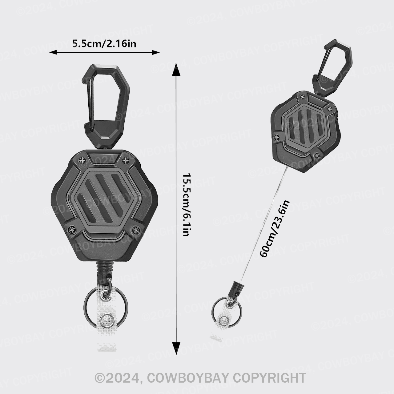 Retractable Anti-Lost Wire Rope Keychain
