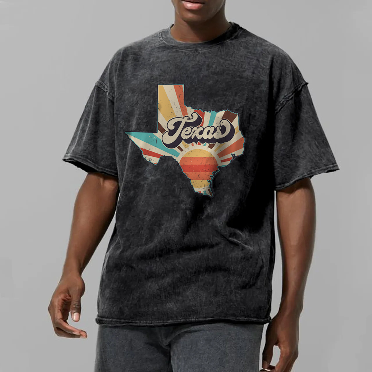 Retro Texas States Clipart Garment-dye Tees