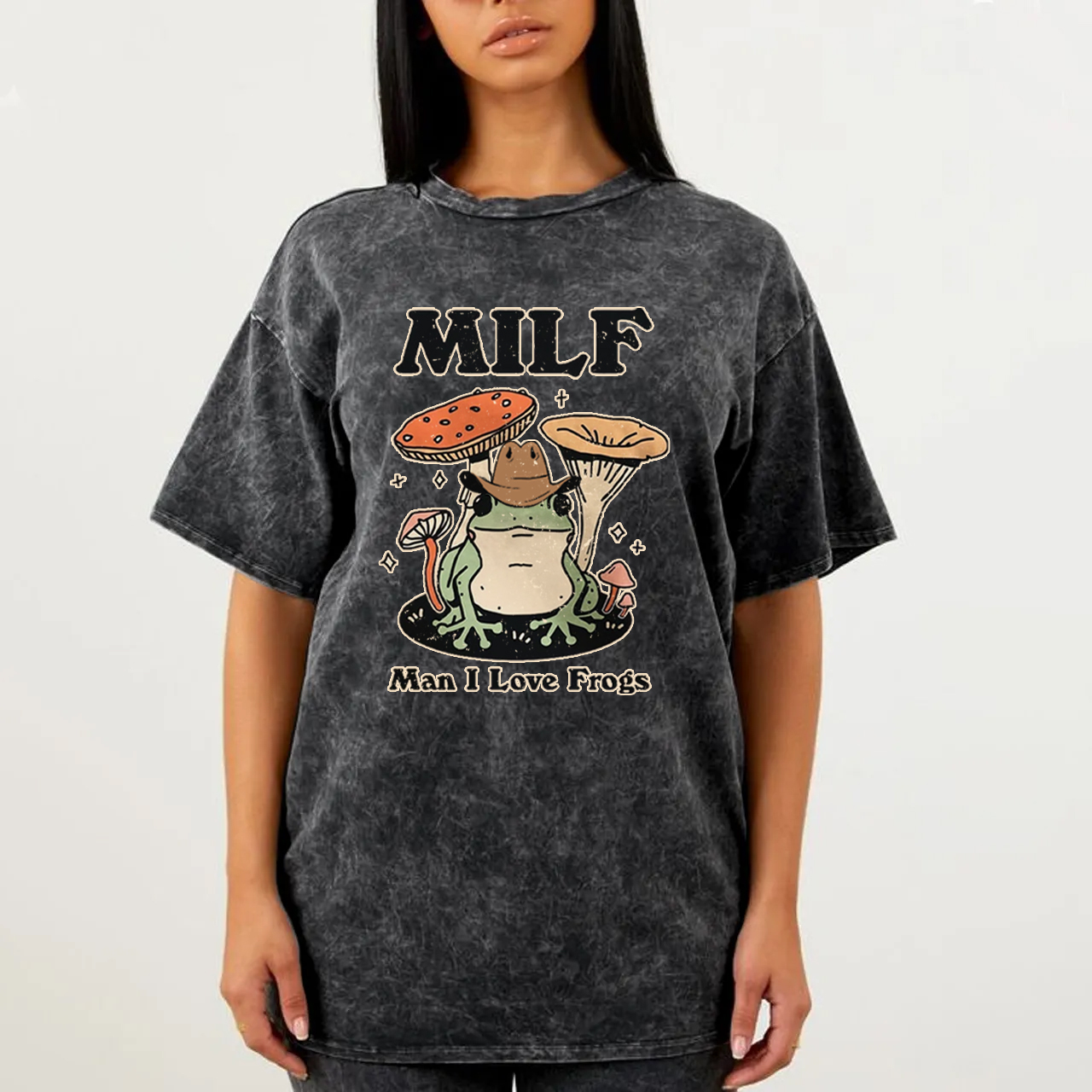 Funny MILF Froggy Garment-dye Tees