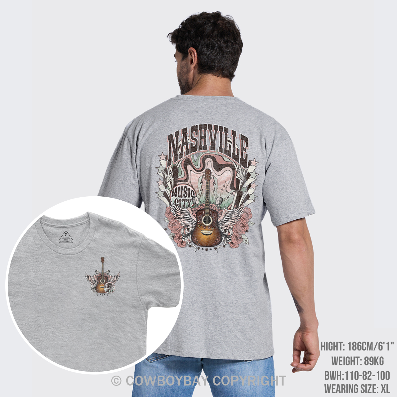 Western Nasville Music City Country Cowboy T-Shirts