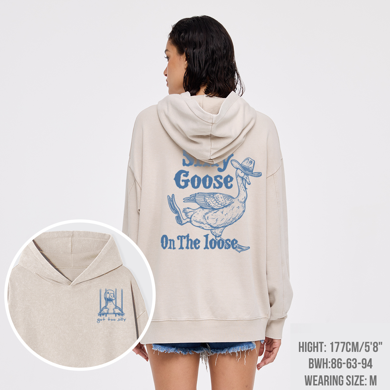 Silly Goose On The Lose Garment-Dye Hoodies