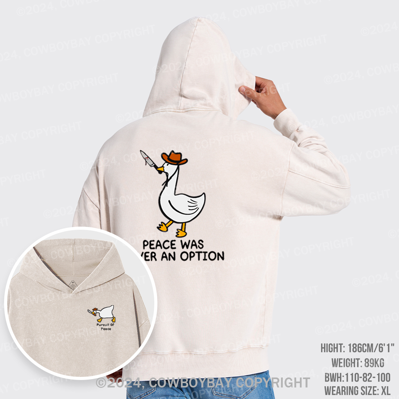 Pursuit Of Peace Garment-Dye Hoodies