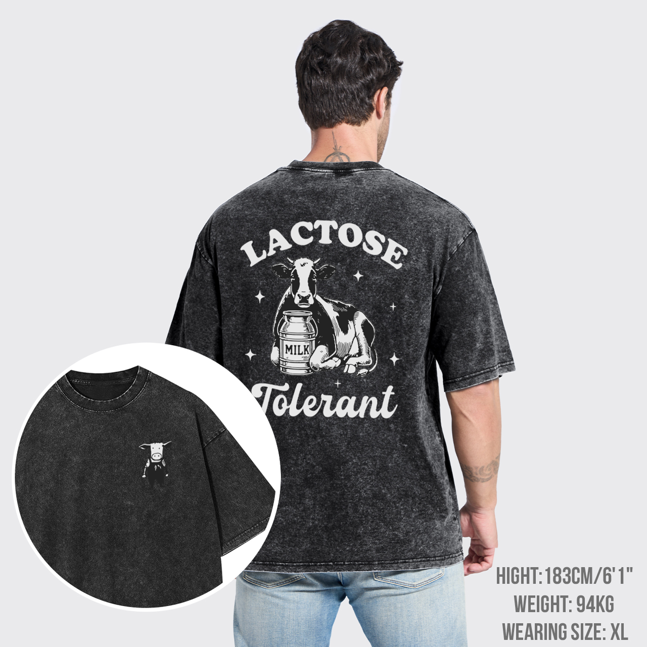 Lactose Tolerant Cow Garment-dye Tees