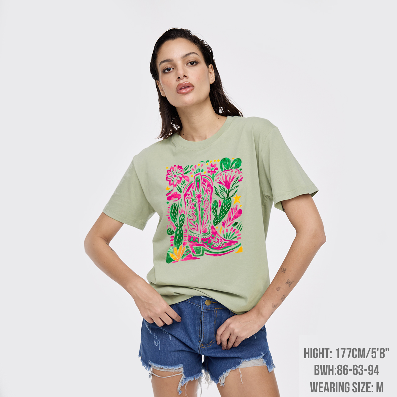 Western Floral Cowboy Boot T-Shirts