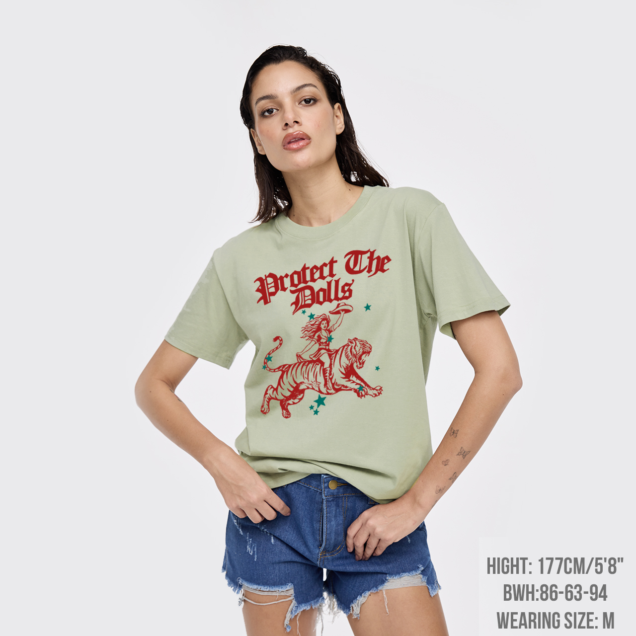 Vintage Cowgirl Riding Tiger T-Shirts