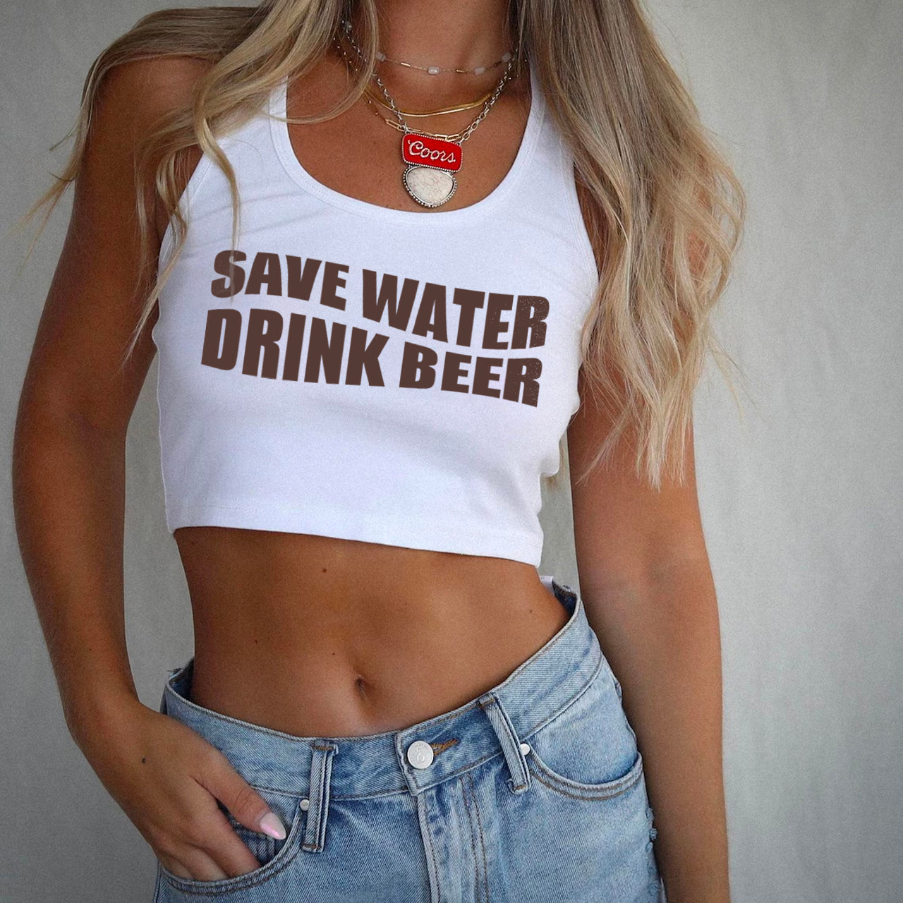 Save Water Drink Beer Tank Top