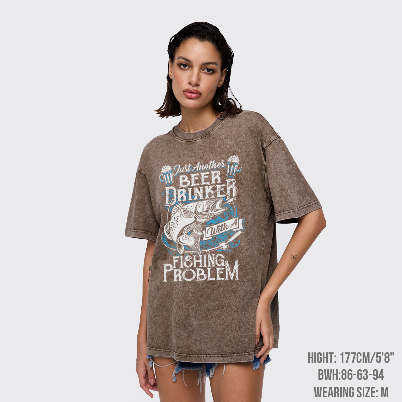 Beer Drinker with a Fishing Problem Garment-dye Tees