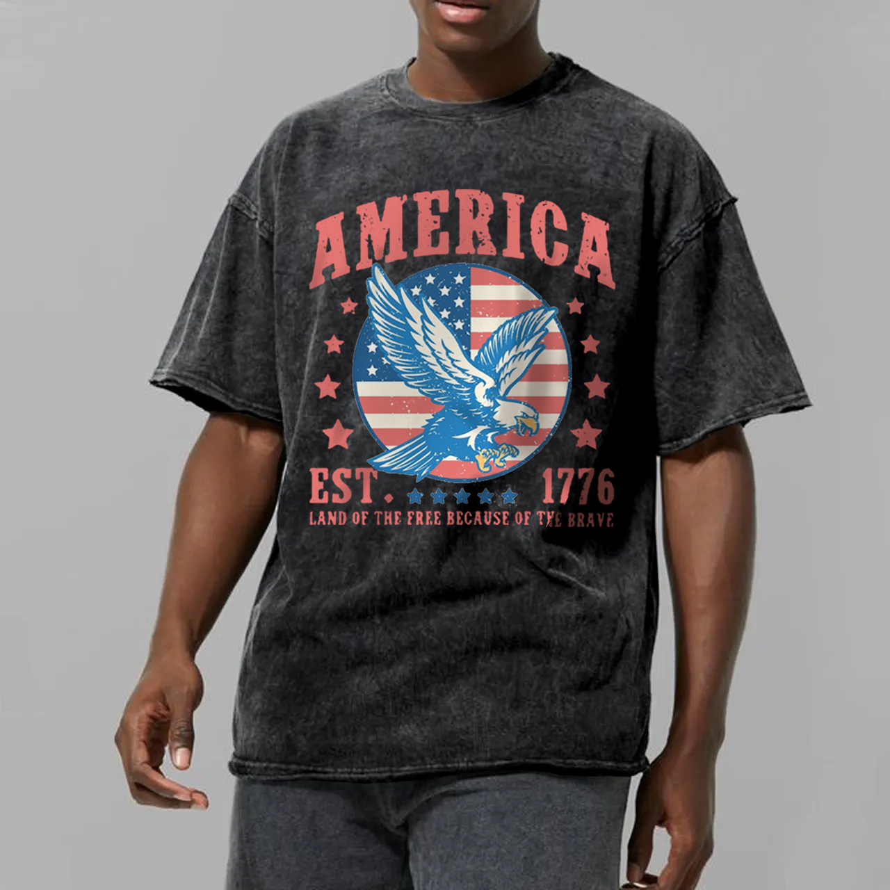 1776 Land of The Free Garment-dye Tees
