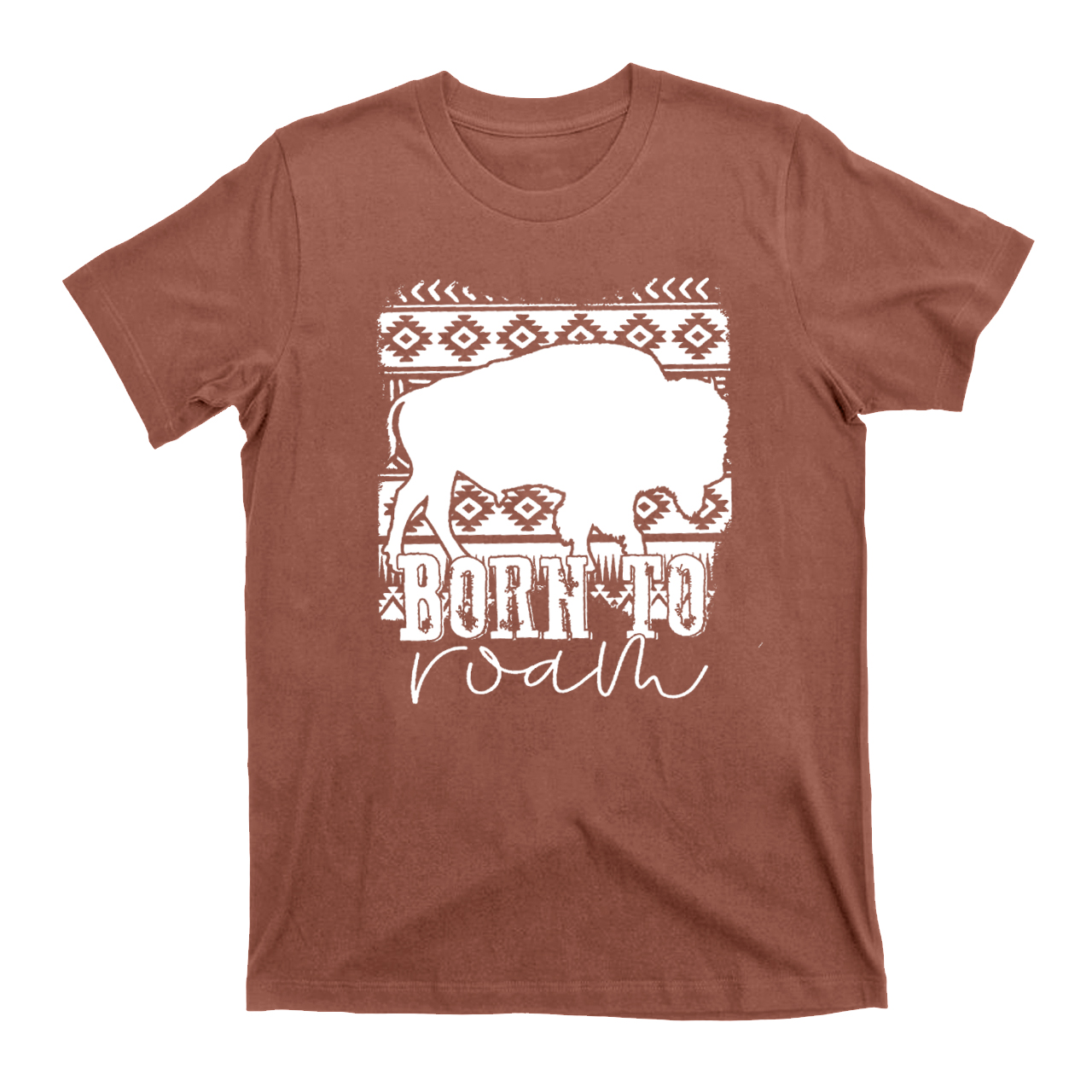Born to Roam Aztec Buffalo  T-Shirts