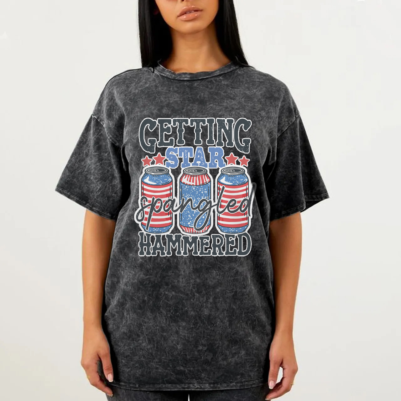 Getting Star Spangled Hammered Garment-dye Tees