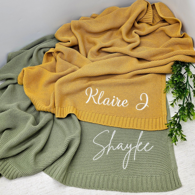 Personalized Embroidered Blanket for Kid Unique Gift | KKKid91