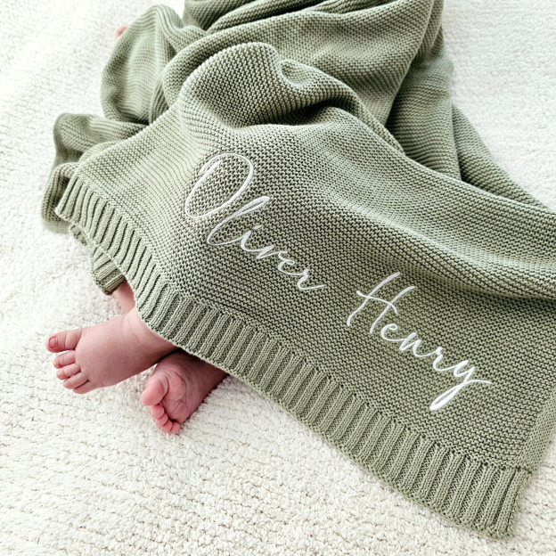 Personalized Embroidered Blanket for Kid Unique Gift | KKKid91
