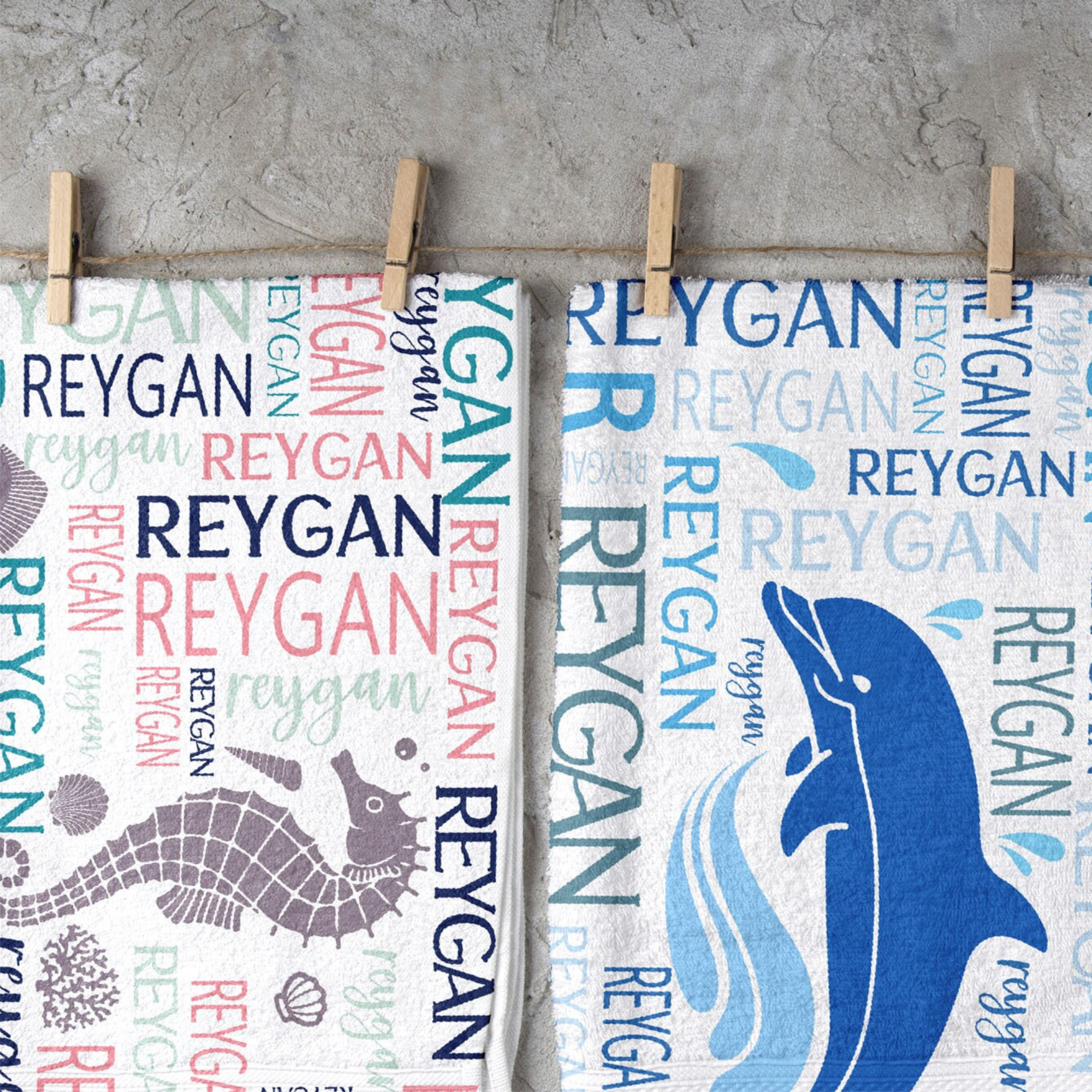 Personalized Ocean Animals Beach towels for Summer & Beach | KKTowel59