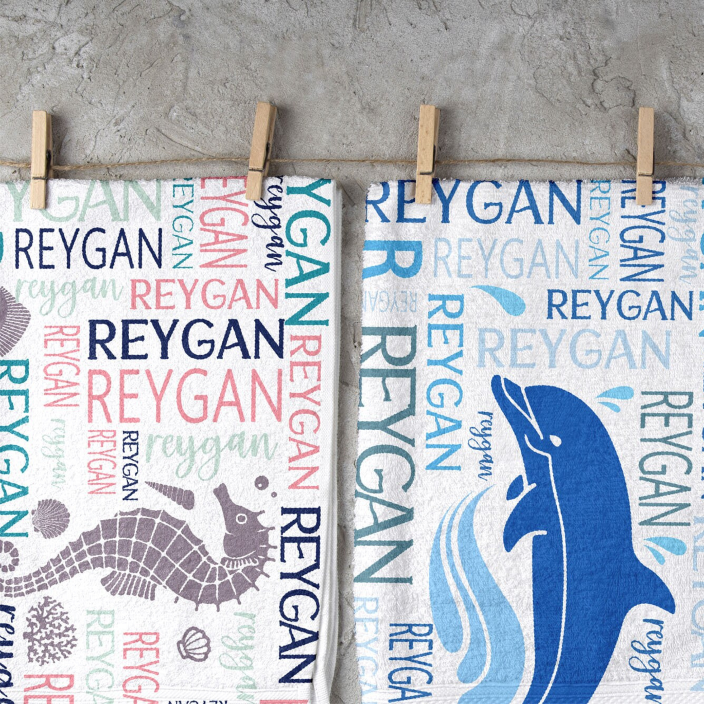 Personalized Ocean Animals Beach towels for Summer & Beach | KKTowel59
