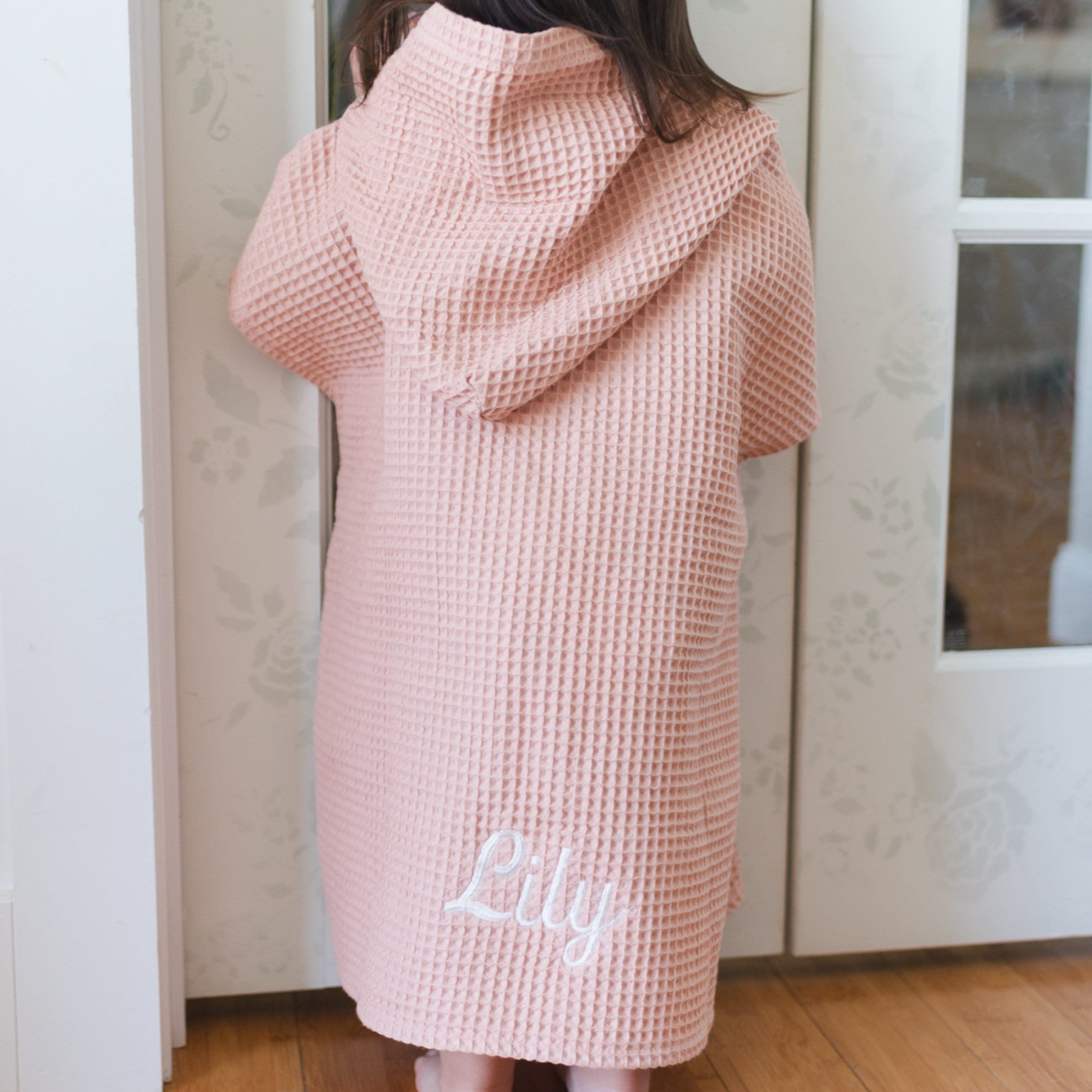 Personalized Kids Waffle Beach Towel Poncho for Summer & Beach | KKTowel60