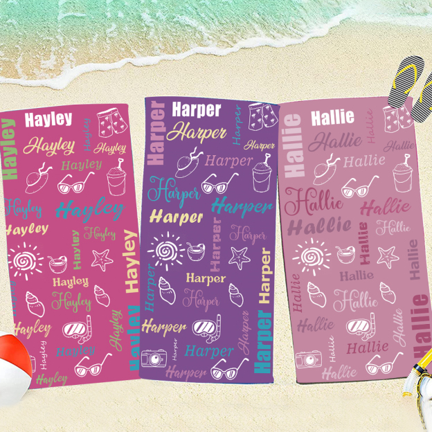 Personalized Lovely Kid Towel for Summer & Beach | CWTowel80