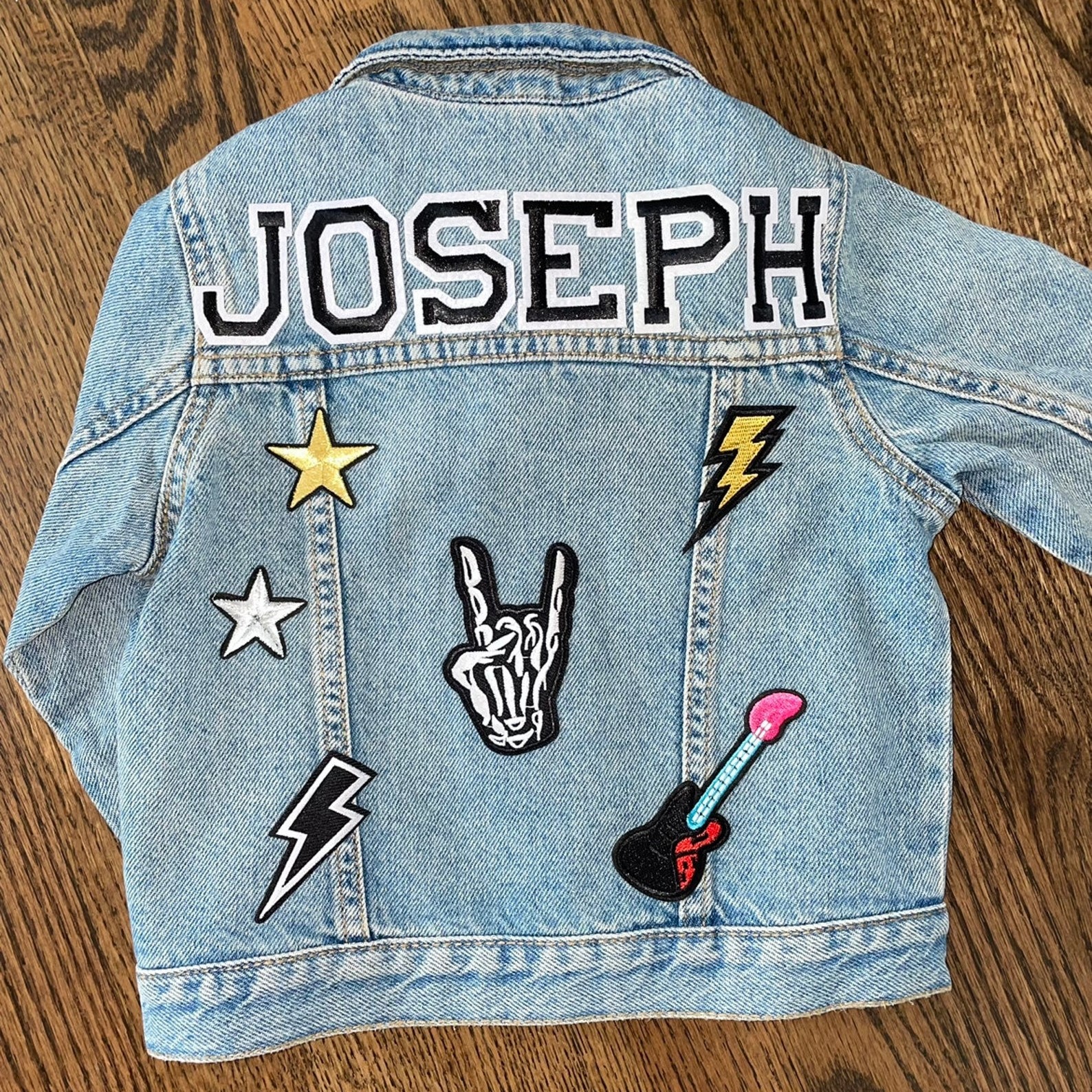 Personalized Hand Patch Kids Denim Jacket | inJacket04
