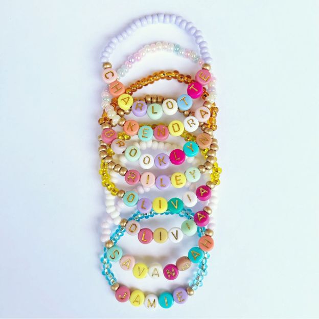 Personalized Colorful Letter Bead Bracelet For Kids 