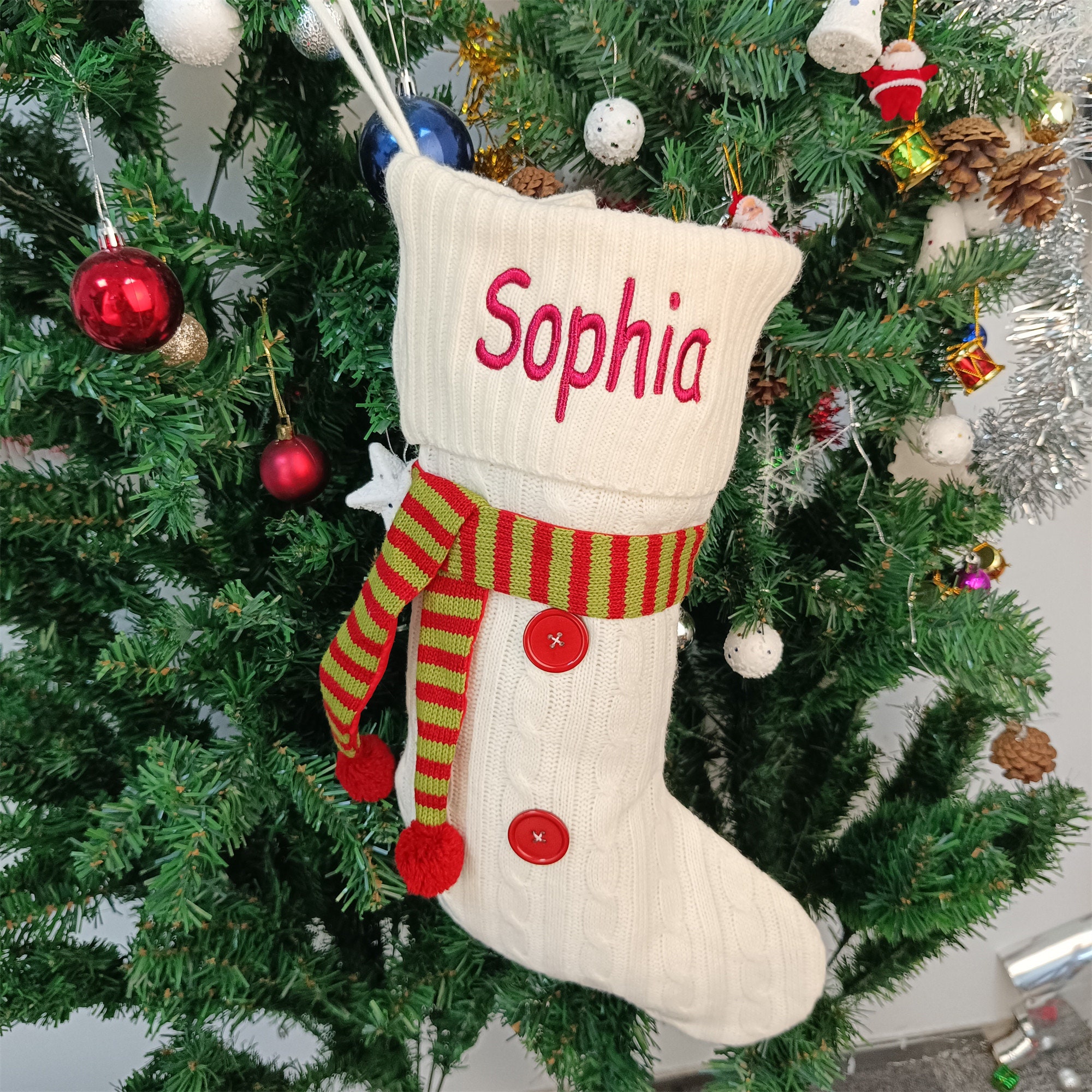 Personalized Christmas Stocking with Family Name | MCGift05