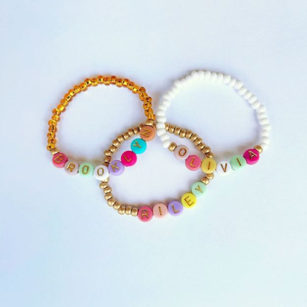Personalized Colorful Letter Bead Bracelet For Kids 