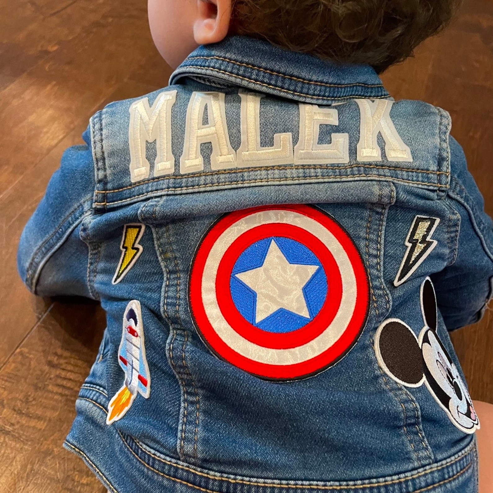 Personalized Hand Patch Kids Denim Jacket | inJacket04