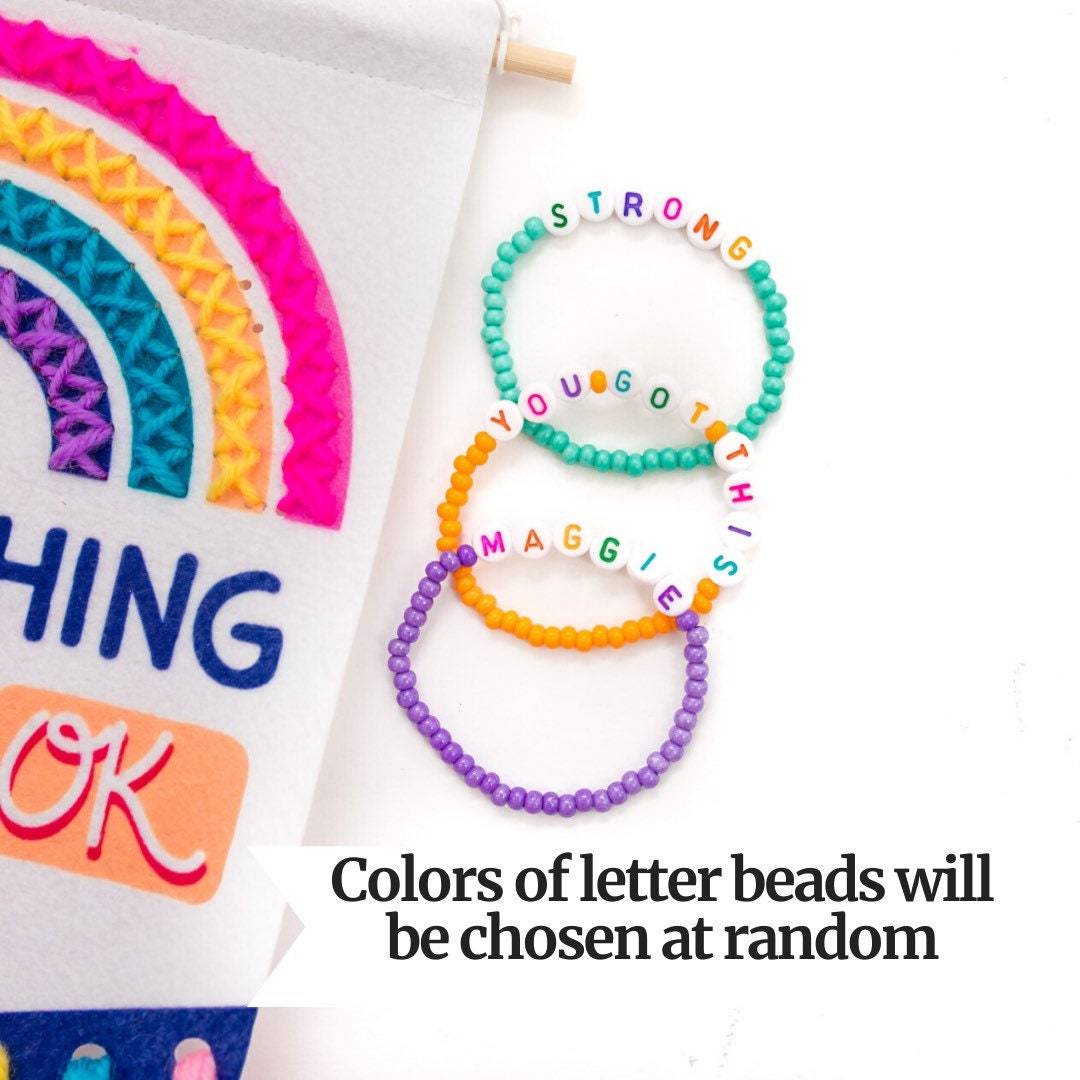Personalized Colorful Letter Bead Bracelet For Kids 