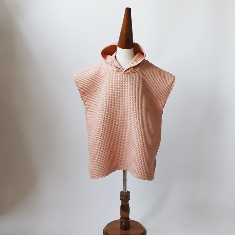 Personalized Kids Waffle Beach Towel Poncho for Summer & Beach | KKTowel60