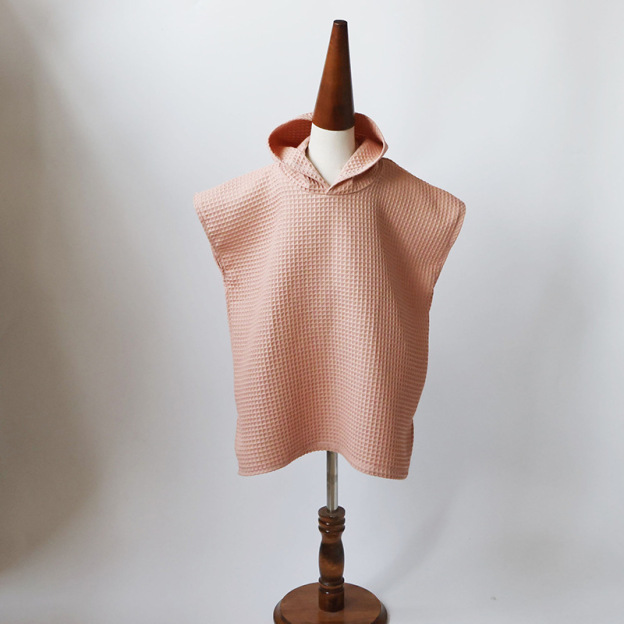 Personalized Kids Waffle Beach Towel Poncho for Summer & Beach | KKTowel60