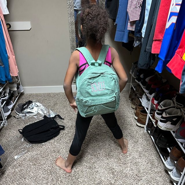 Personalized Embroidery Kid Corduroy Backpack