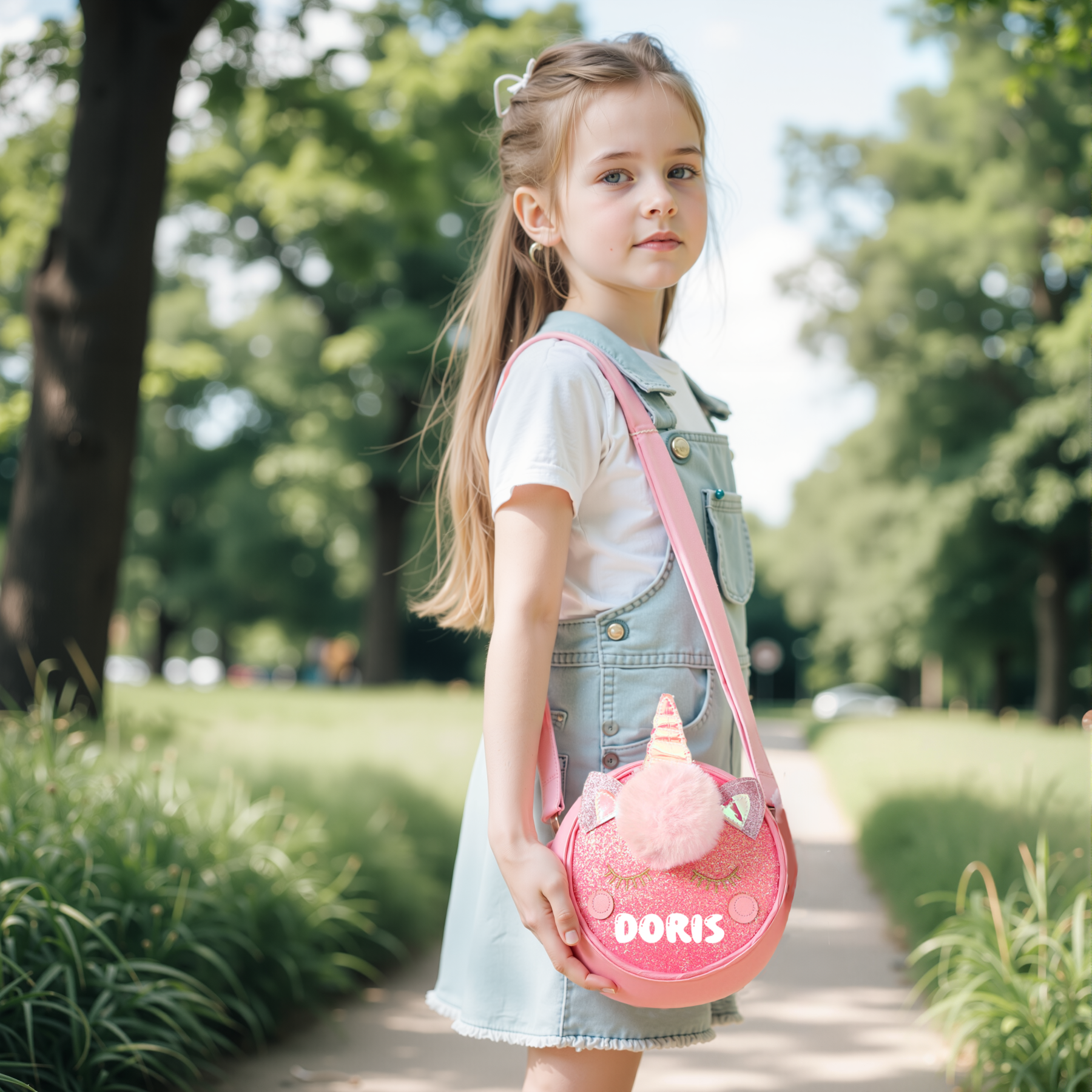Personalized Girl Unicorn Small Handbag