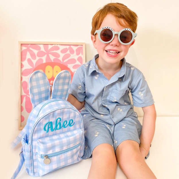 Personalized Kid Embroidered Bunny Mini Backpack