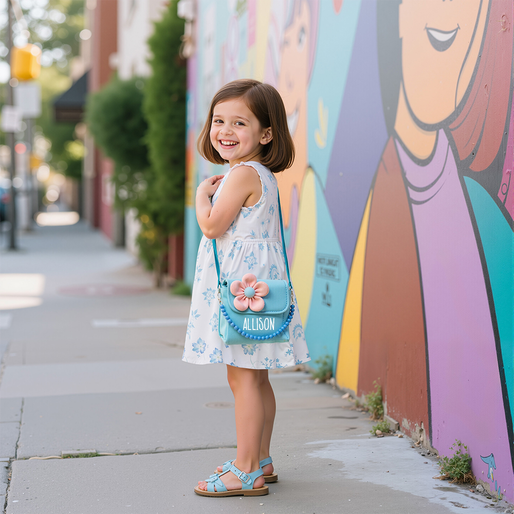 Personalized Girls Plush Handbags With Costume Jewelry Set