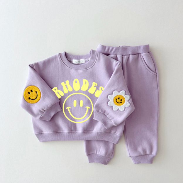 Personalized Kids Smile Face Jogger Set | inSet14