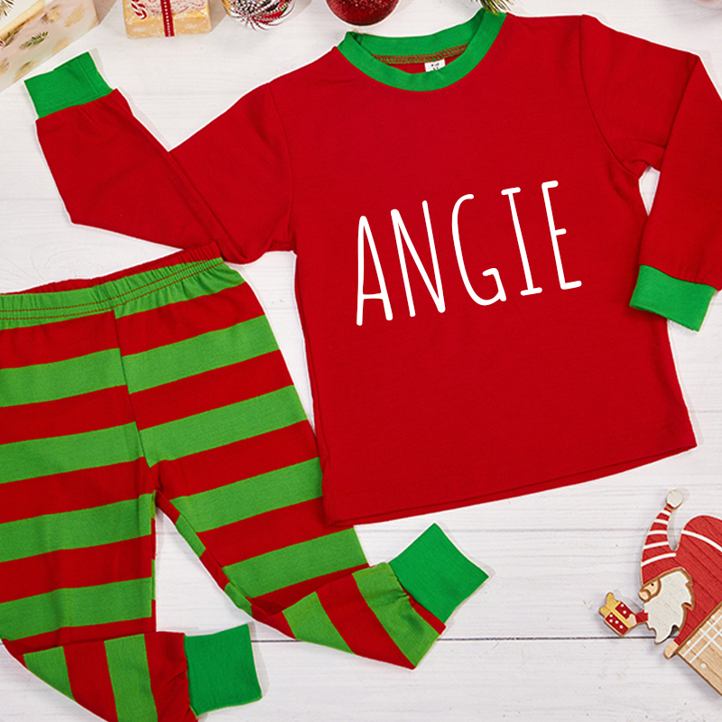 Personalized Kids Christmas Pajamas Set