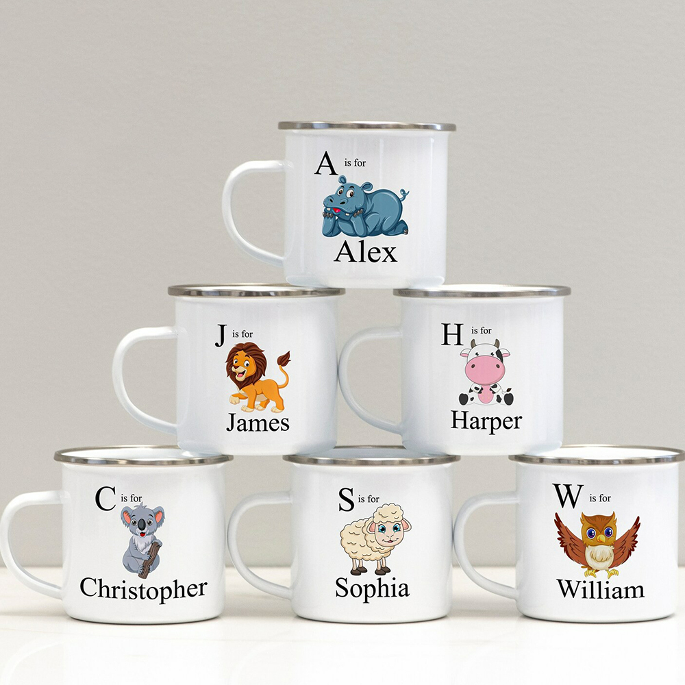 Personalised 12oz Animal Mugs for Kids