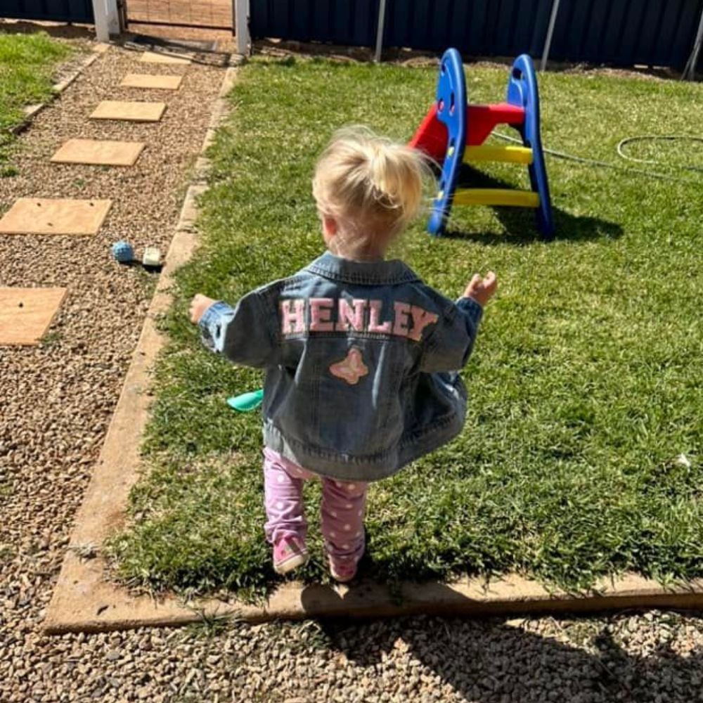 Personalized Hand Patch Kids Denim Jacket | inJacket02