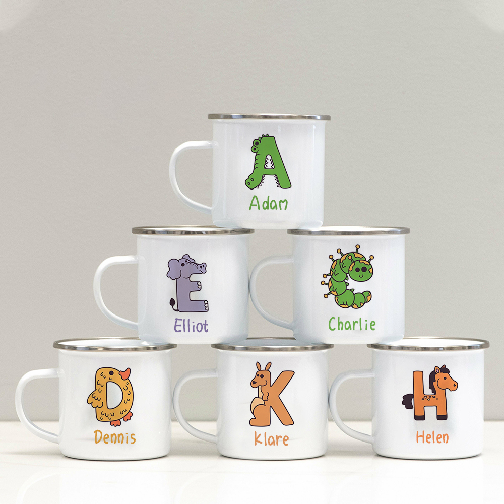 Personalised 12oz Letter Mugs for Kids