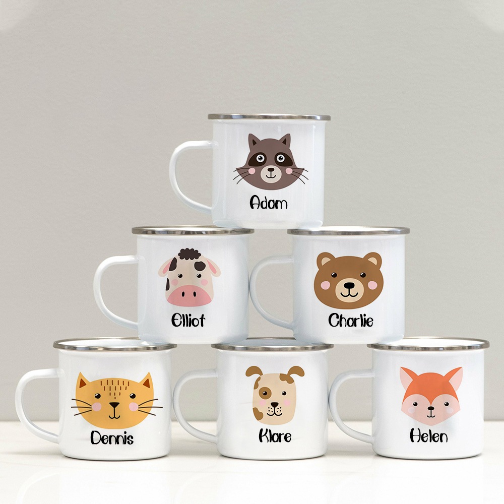 Personalised 12oz Animal Mugs for Kids